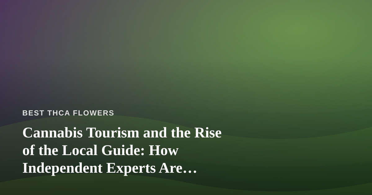 Cannabis Tourism and the Rise of the Local Guide: How Independent Experts Are Reshaping THCA Flower Travel