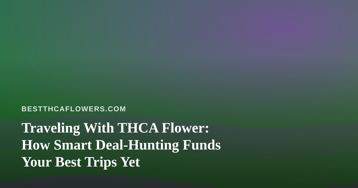 Traveling With THCA Flower: How Smart Deal-Hunting Funds Your Best Trips Yet