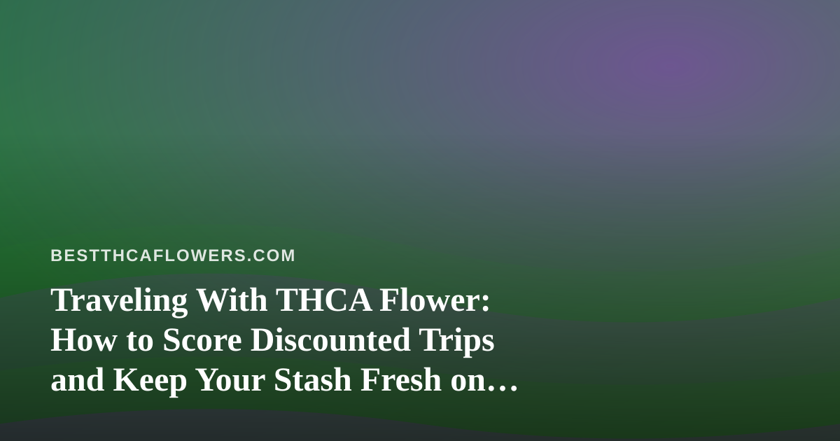 Traveling With THCA Flower: How to Score Discounted Trips and Keep Your Stash Fresh on the Road