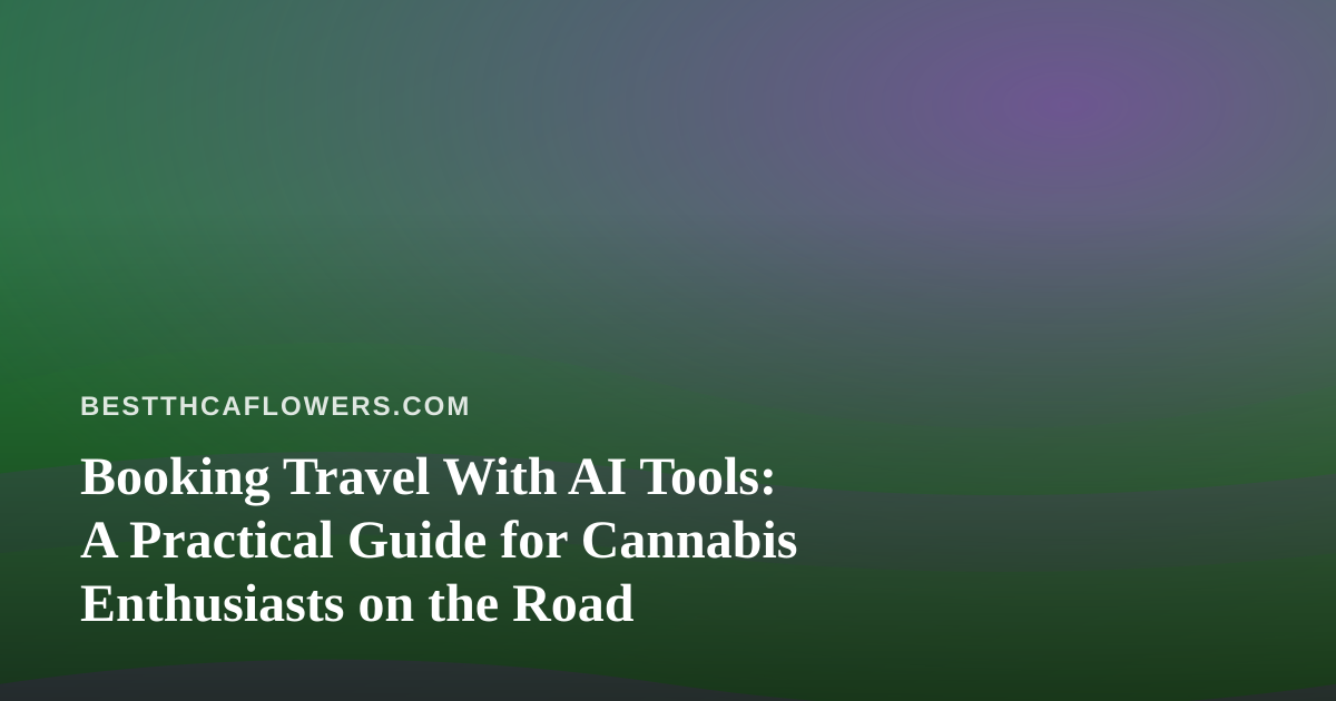 Booking Travel With AI Tools: A Practical Guide for Cannabis Enthusiasts on the Road