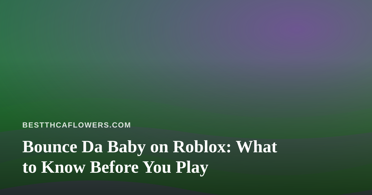 Bounce Da Baby on Roblox: What to Know Before You Play