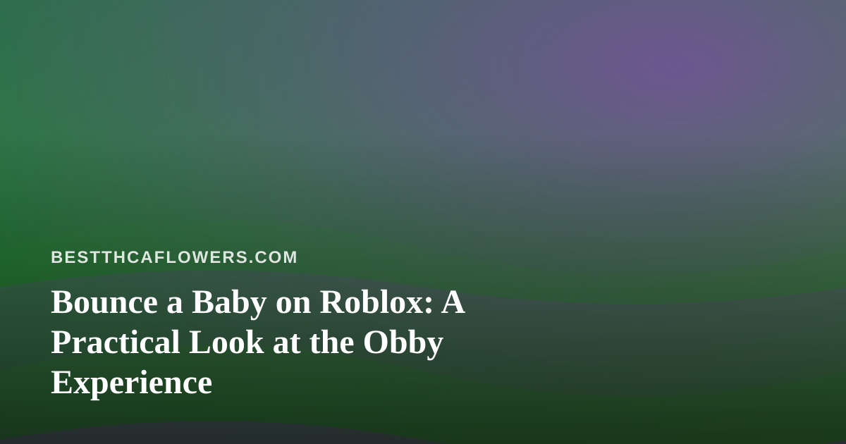 Bounce a Baby on Roblox: A Practical Look at the Obby Experience