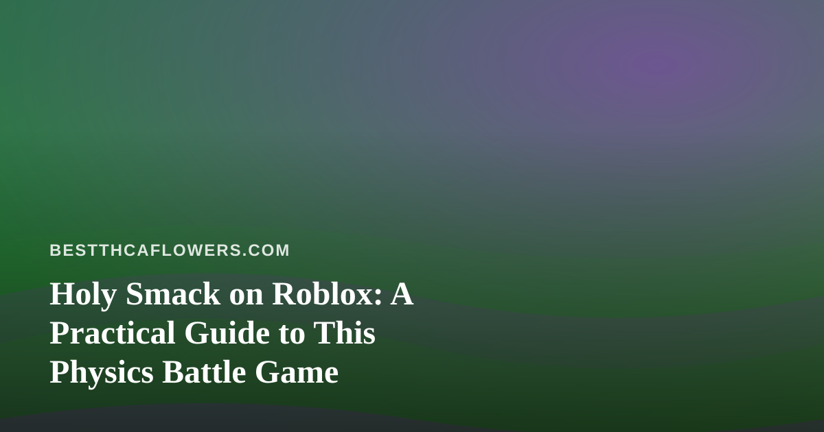 Holy Smack on Roblox: A Practical Guide to This Physics Battle Game