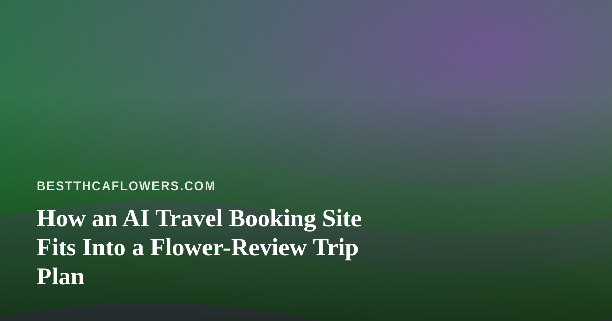 How an AI Travel Booking Site Fits Into a Flower-Review Trip Plan