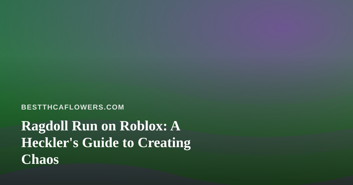 Ragdoll Run on Roblox: A Heckler’s Guide to Creating Chaos