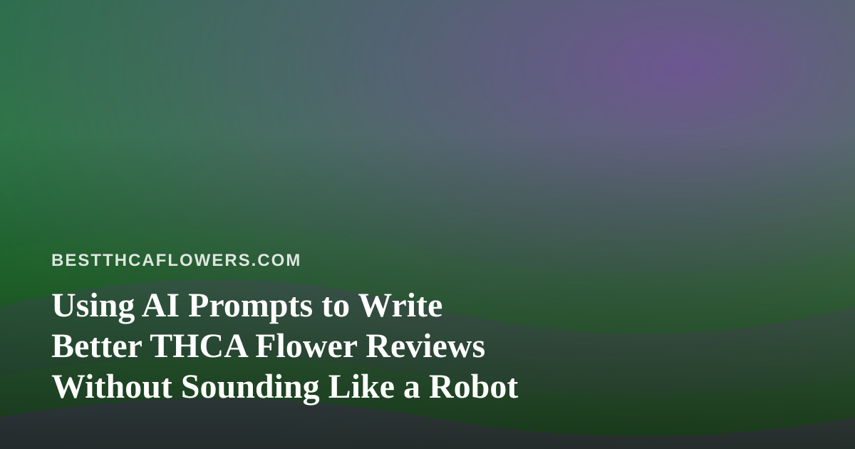 Using AI Prompts to Write Better THCA Flower Reviews Without Sounding Like a Robot