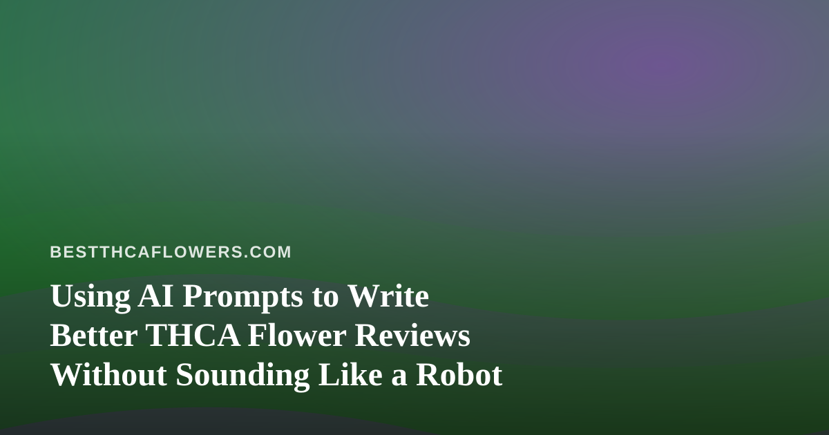 Using AI Prompts to Write Better THCA Flower Reviews Without Sounding Like a Robot