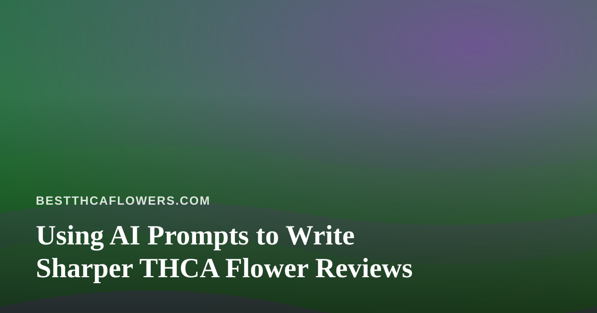 Using AI Prompts to Write Sharper THCA Flower Reviews
